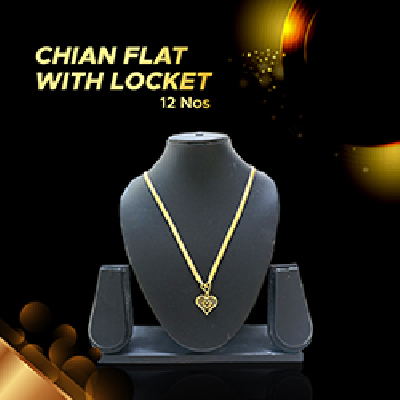 Chain Flat With Heart Locket